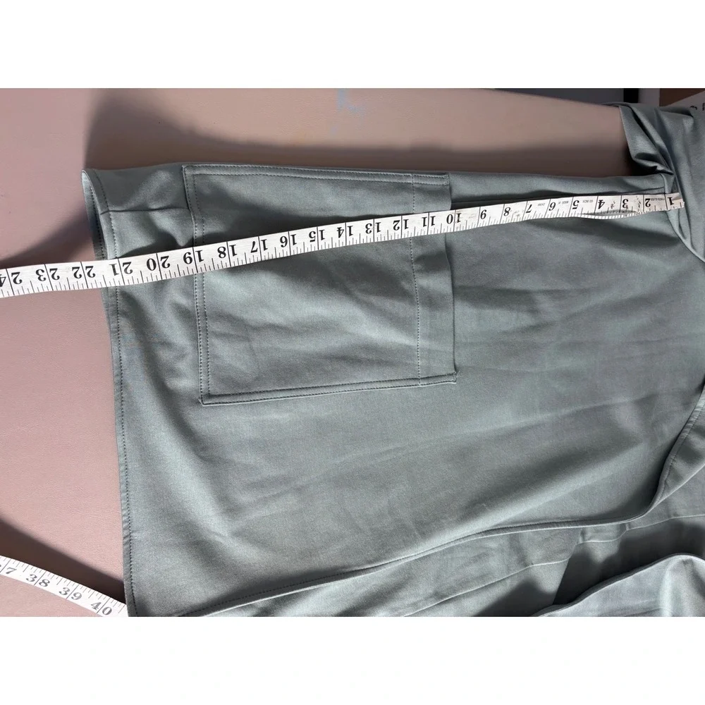 Athleta Eastbound Minimalist Ponte Knit‎ Blazer Gray Sage size 22 NWOT #986273